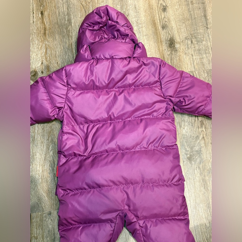 One kid Purple Puffer Snowsuit for infant girl 12/18 months - Picture 5 of 6